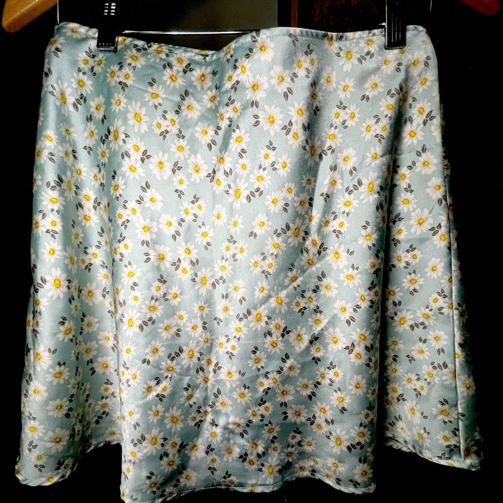 Shiny Blue Mini Skate Skirt